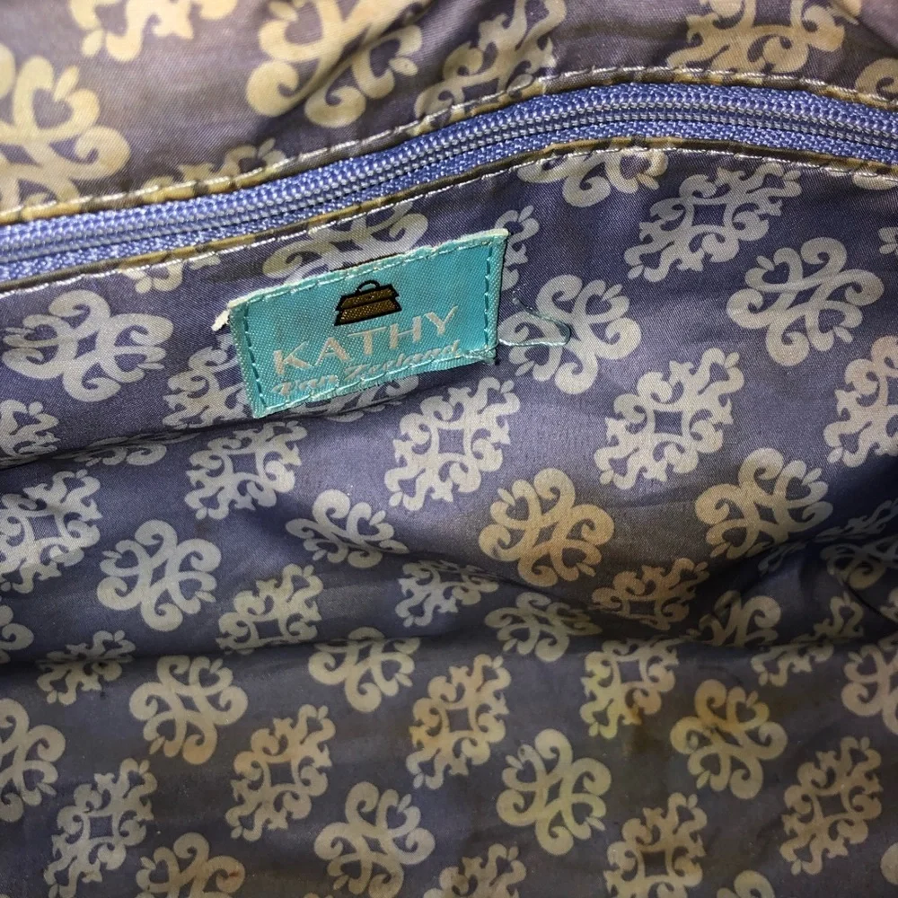 Kathy Van Zealand Large Duffle Style  Weekender Shoulder Purse Satchel Bag - Picture 8 of 16